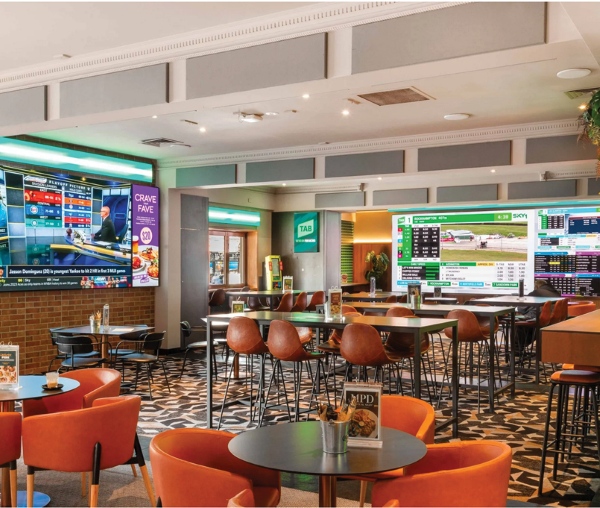 Digital signage in a hospitality venue